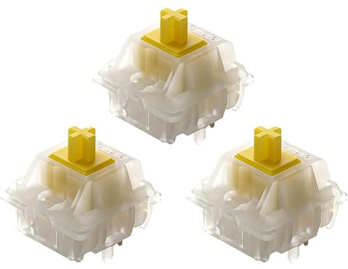 Gateron Milky Yellow PRO 2.0 Schalter für MX Mechanische Tastatur,5-Pin 50gf Linear/Pre-Lubed Gaming Schalter(90 Stück)