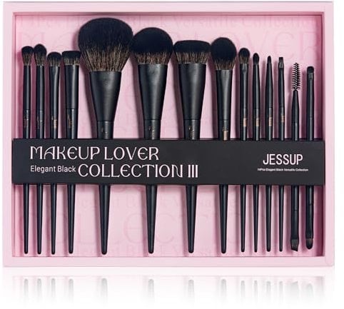 Jessup Makeup Pinsel-Set 14 Stk: Gesicht, Augen, Puder, Lidschatten, Foundation & Concealer Pinsel - Geschenkverpackung T336-G