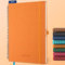 IN-LUXPRO Kalender 2025 2026 Wochenplaner,A4(29 x 21.7cm),18-Monate Buchkalender (Jul.2025-Dez.2026) Ringbuch mit Softcover,wochenkalender mit selbstklebendem Stifthalter,orange Farbe.