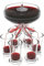 eBoutik - Party Shot Glass Dispenser Set with Glasses - Christmas Magnetic Wheel, Clear Acrylic Party Drink Pourer for Xmas Parties for Spirits Cider Whiskey Cocktail