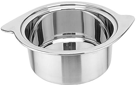 GRIRIW Pentola Per Piano Cottura A Induzione Da 16 Cm Pentola Per Stufato Robusta in Acciaio Inossidabile Argento