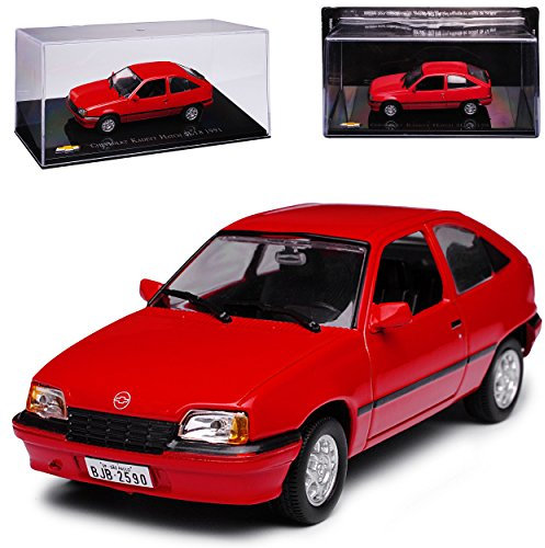 Ixo Defekte Vitrine Chevrol. Opel Kadett E 3 Türer Rot 1984-1991 1/43 Modell Auto mit individiuellem Wunschkennzeichen