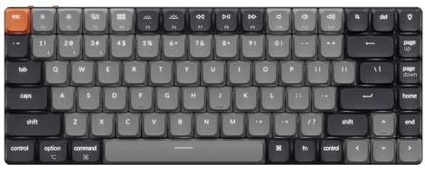 Keychron K3 Version 3 Low Profile Wireless Mechanical Keyboard, 75% Layout QMK Programmable Bluetooth 5.2/Wired, White Backlit with Shine-Through Keycaps for Mac Windows Linux, US ANSI Layout