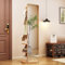 Miroir Intégral Rotatif, Miroir Pleine Longueur en Bois Rotatif à 360° avec Portemanteau, Miroirs Debout 2 en 1 avec Porte-vêtements, pour Vestiaire de Chambre à Coucher de Salon, 65,7 * 15,7 pouces