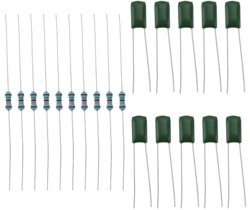 eMagTech 10 Sets Treble Bleed Volume Mod Kit mit 0,001 uF Kondensatoren und 150 K Widerständen für Single Coil oder Humbucker Gitarren-Tonabnehmer