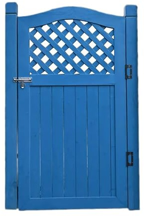 XLIHAWY Puerta Valla para Exteriores, Puerta Entrada Decorativa para Patios Césped Trasero Puerta para Privacidad, Puerta Rústica Madera, Panel Divisorio para Valla(110x80cm)