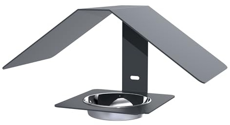 Mangeoire à Oiseaux Zéphyr Louis Moulin – Métal Anthracite Robuste – Suspendue ou Murale – Design Moderne – Gamelle INOX Amovible – Résistante au Gel et UV – 31x16x14,5 cm