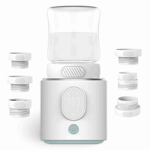 Numsy NutriWarm Portable Bottle Warmer – Wireless Baby Bottle Warmer, USB-C Rechargeable, Fast 3–4 Min Heating, Universal Adapters, BPA-Free & Leak-Proof, Travel Friendly