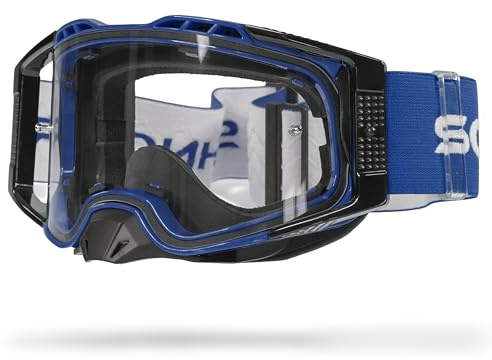 SCHNORR MX Pro Motocross Goggle Anti-Fog Tear-Off|Roll-Off + Wechselglass Rot