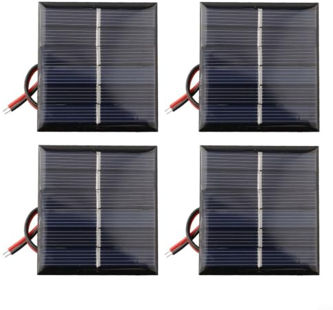 Upluxmira Kit de panel solar de 3 V 0,55 W con cable, módulo de celda solar pequeña de polisilicio para modelos de bricolaje, para mini placa de carga de energía para dispositivos pequeños, línea