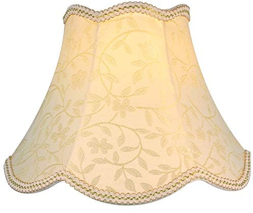 Eastlion 11.8 E27/E14 Screw Tela Pantalla de Lámpara de Pie Mesa y Lámpara de Noche,15x30x21cm Beige
