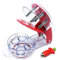 coralpearlgroup Edelstahl Cherry Pitter redcherry Pit Entferner Werkzeug Maschine für Mason Jar 6 Kirschen und Erdbeer-entstrunker Entkerner Stiel Entferner Metall Set Rot