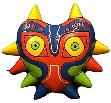 Majoras Coloured Mask - Zelda Style Hard Plastic - Universal Size With Elasticated Strap