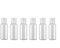 Lot de 6 flacons de voyage en plastique avec bouchon à rabat pour échantillon de maquillage émollient eau, gel douche émulsion liquide vides rechargeable et portable Transparent
