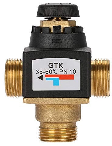 Thermostat Wassermischventil, 3-Wege Außengewinde DN20 Messing Wassermischventil für Solarwarmwasserbereiter Ventile oder passend zu Fußbodenheizung