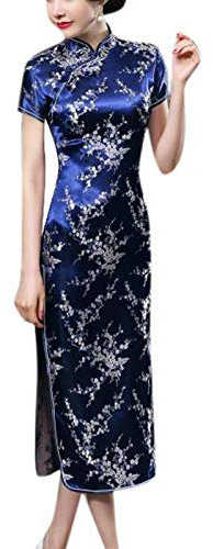 keepmore Chinois Style Qipao pour Femmes, Longue Robe Plus Size Cheongsam Robe de soirée Qipao pour Mariage