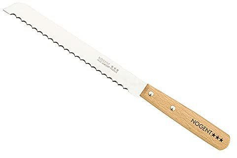 NOGENT*** COUTEAU A PAIN 19cm CLASSIC BOIS HÊTRE - CRANTEE 7.5mm
