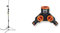 Kärcher Doccia da Giardino, Altezza Regolabile da 1.5m a 2.2m, Lancia Estraibile, Testa ruotabile di 180° & Claber 7724065 Prese Rubinetto 3/4-1/2F, 2 Vie
