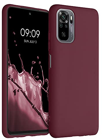 kwmobile Hülle kompatibel mit Xiaomi Redmi Note 10 / Note 10S Hülle - weiches TPU Silikon Case - Cover geeignet für kabelloses Laden - Tawny Red