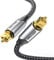 VENTION Optisches Kabel Toslink-Kabel 3m, Optisches digitales Audiokabel S/PDIF - Geflochten, Vergoldet, Aluminiumhülle Lichtleiterkabel Für Soundbar, Stereoanlage, Heimkino, PS4, Xbox usw.(Grau)