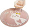 YATOLA Rund Kinderteppich Panda Bär Teppich Kinderzimmer Babyteppich Schlafzimmer Wohnzimmer Küche Bodenmatte Fußmatten Gymnastikmatte Wurf Kinderspiel Krabbel Matte Spielmatte(Rosa3 60x60CM)