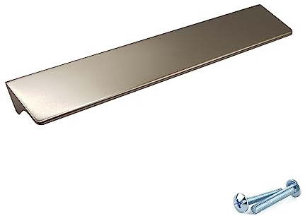 M4TEC Fingerzug-Griffe aus Metall Moderne Küchentürgriffe Schrankzuggriffe Schubladen-Ziehgriffe Schlafzimmer Bad Möbelgriffe. Serie VD8: 702/351 mm BA Chrom