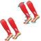 FIBOGOUP 2 Pairs of Grip Socks Football | Football socks for adults and kids | Universal size | Flexible breathable Sports Socks (Red,L)