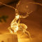 AYNEFY Warmweiße Rentierlichter mit 10 LEDs USB-batteriebetriebene Lichterkette für Weihnachtliche Innendekorationen (b)