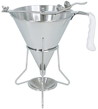 Entonnoir de remplissage professionnel de 1,8 L pour machine à gâteaux, distributeur de pâte en acier inoxydable, entonnoir à piston avec 3 buses pour la pâtisserie et la boulangerie