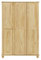 furnling 1910568 Oslo Kleiderschrank, 3-türig mit Kleiderstange, Kiefer massiv, Made in Europe, FSC Zertifiziert, 52 x 120 x 178 cm, Natur, lackiert