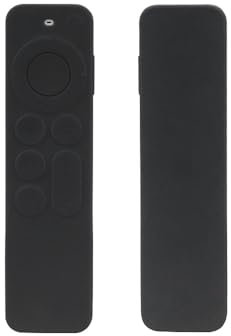FTRONGRT Étui Coque en Silicone Compatible avec Apple TV 6 Télécommande, Ultra-Mince et Léger, Anti-Chute, Anti-Collision, Convient pour Le boîtier de télécommande Apple TV 6.Noir