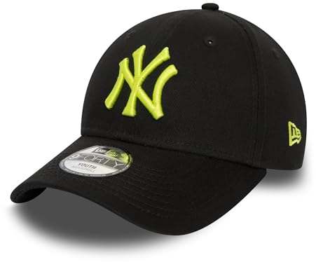 New Era MLB Berretto per Tifosi New York Yankees Cappellino per Bambini Cappello da Baseball Bambini 9Forty NY Nero Giallo