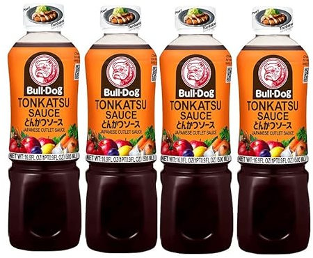 Bull Dog - Salsa Tonkatsu de frutas y vegetales 500 ml x 4 uds-Pack Promoo