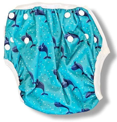Pañales Reutilizables para Nadar para Bebés,entrenamiento para Bebés Lavables,Pañales para Nadar para Bebés para Piscina o Playa. TetebyNoa (1 Azul verdoso)
