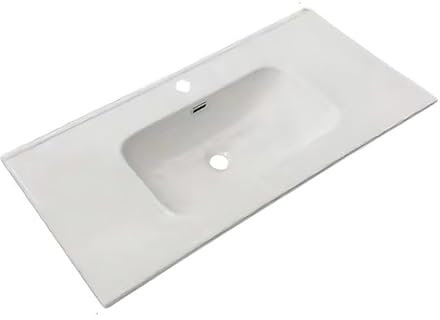 Aufsatzwaschtisch aus Keramik weiß 101x46,5x17H cm