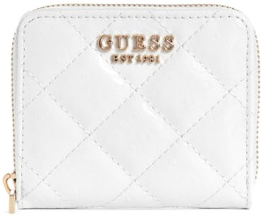 GUESS Laurel SLG Small Zip Around Wallet S White