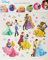 AG Design Disney Prinzessinnen Kinderzimmer Wand Sticker, PVC-Folie (Phtalate-Free), Mehrfarbig, 30 x 30 cm