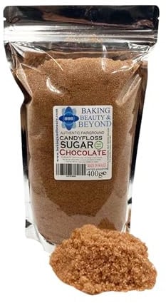 Baking Beauty and Beyond Premium Candy Floss Sugar 400g - Chocolate Flavour