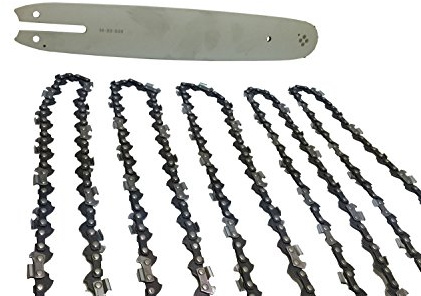 Set bestehend aus: 5 Sägeketten 3/8P1.1-44 Profi C + 1 Profi C Schiene Typ 08 30cm für Stihl