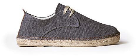 Toni Pons Herren-Espadrille zum Schnüren aus Baumwollstoff - Dixon - Schwarz, 42 EU