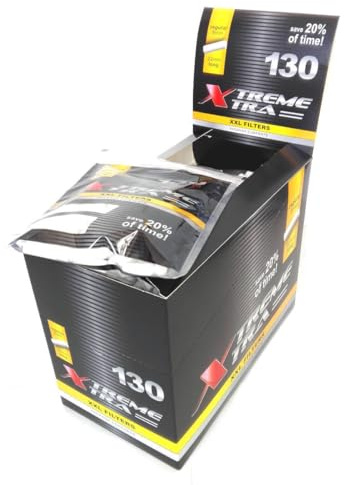 Xtreme Lot de 15 filtres à Cigarettes Extra Longs 22 mm Naturels