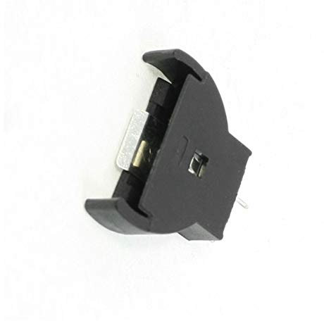 Aexit CR2032 CR2025 Knopfzellen Batterie Halter vertikal Socket Schwarz