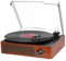Giradischi Bluetooth per vinile con altoparlanti e lettore USB, da vinile a USB, 3 velocità, trasmissione a cinghia, fonografo vintage per la decorazione della casa