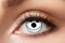Zoelibat Eyecatcher 84080441-939 - Farbige Kontaktlinsen, 1 Paar, für 12 Monate, Weiß, Schwarz, Karneval, Fasching, Halloween