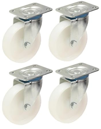 4-100mm 4 inch nylon castors - heavy duty swivel castor set 150kg each