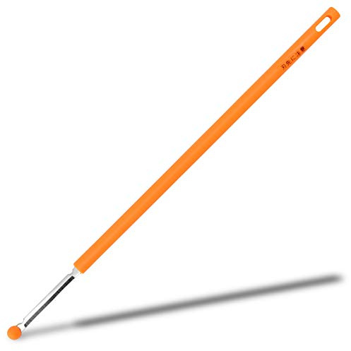 Seki Japan Egg Mix Stick, Egg Yolk and White Strring Stainless Steel Blade, Chalaza Removal Parts, with Safety Cover Orange