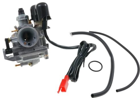2EXTREME Vergaser E-Choke kompatibel mit Suzuki Katana, Aprilia Mojito | Standardvergaser für Morini Motor 2-Takt, Öl- und Unterdruckanschluss; kompatibel mit Suzuki Zillion, Aprilia Habana 50