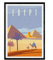 Ägypten Folie. Vintage-Stil. Plakat der Pyramiden und die Sphinx in der Farbe. Ad Ägypten Größe A3