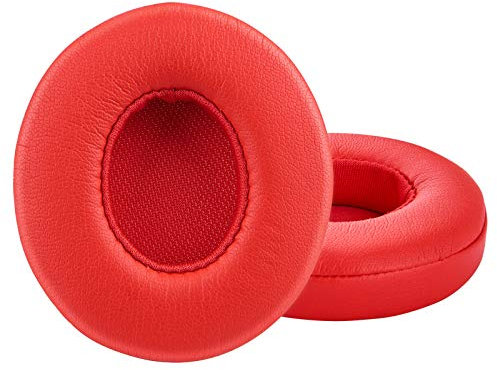 HZTCAM Professionelle Ersatz-Ohrpolster für Beats Solo 2 & Solo 3 kabellose On-Ear-Kopfhörer, weiches Proteinleder, geräuschisolierender Memory-Schaum, starkes Klebeband, wolkenähnlicher Komfort,