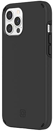 Incipio Duo Hülle kompatibel mit iPhone 12 Pro Max (6,7) (schwarz) [3,5m sturzfest I Qi kompatibles Cover I Extrem robuste Handyhülle I Stoßabsorbierendes Case I Hybrid]